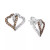 Chocolate Diamond (3/8 ct. t.w.) & Nude Diamond (3/8 ct. t.w.) Interlocking Heart Stud Earrings in 14k Rose, Yellow or White Gold