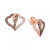 Chocolate Diamond (3/8 ct. t.w.) & Nude Diamond (3/8 ct. t.w.) Interlocking Heart Stud Earrings in 14k Rose, Yellow or White Gold