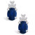 Sapphire (3 Ct. t.w.) and Diamond (1/5 Ct. t.w.) Stud Earrings