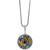 EFFY® Multi-Gemstone Disc 18" Pendant Necklace (7-1/3 ct. t.w.) in Sterling Silver