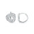 Cubic Zirconia Love Knot Huggie Hoop Earrings, Sterling Silver or 18K Gold over Silver