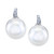 Cultured Freshwater Pearl (11mm) & Diamond Accent Earrings Stud Earrings in 10k White Gold