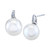 Cultured Freshwater Pearl (11mm) & Diamond Accent Earrings Stud Earrings in 10k White Gold