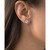 Lab-Created Blue Opal & Larimar Shell Stud Earrings in Sterling Silver