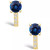 Sapphire (2 Ct. t.w.) and Diamond (1/8 Ct. t.w.) Stud Earrings