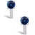 Sapphire (2 Ct. t.w.) and Diamond (1/8 Ct. t.w.) Stud Earrings