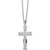 Men's Cubic Zirconia Two-Tone Cross 24" Pendant Necklace in Stainless Steel & Black Ion-Plate