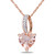 Morganite and Diamond Accent Heart Pendant with Chain