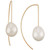 Cultured Freshwater Baroque Pearl (12mm) Wire Threader Earrings in 14k Gold