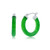 Sterling Silver 25mm Jade Hoop Earrings