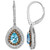 Chocolatier® Sea Blue Aquamarine (1 ct. t.w.) & Diamond (1 ct. t.w.) Drop Earrings in 14k White Gold