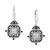 White Diamond (5/8 ct. t.w.) & Black Diamond (1/20 ct. t.w.) Filigree Drop Earrings in Sterling Silver