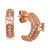 Peach & Nude Peach Morganite (3/8 ct. t.w.) & Nude Diamond (3/4 ct. t.w.) Hoop Earrings in 14k Rose Gold