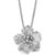 EFFY® Diamond Accent Flower 18" Pendant Necklace in Sterling Silver