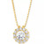 Diamond Halo 18" Pendant Necklace (1/2 ct. t.w.) in 14k White Gold