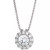 Diamond Halo 18" Pendant Necklace (1/2 ct. t.w.) in 14k White Gold