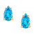 Blue Topaz Pear Stud Earrings (1/2 ct. t.w.) in 14k Gold