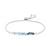 Blue Topaz (1-5/8 ct. t.w.) & White Topaz (1/20 ct. t.w.) Bolo Bracelet in Sterling Silver