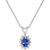 Tanzanite (3/4 ct. t.w.) and Diamond (1/5 ct. t.w.) Pendant Necklace in 14k White Gold