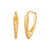 Polished Diamond Cut Oval Hoop Earrings in 10K Yellow Gold