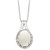 Opal (1-1/2 ct. t.w.) & Diamond (1/10 ct. t.w.) 18" Pendant Necklace in Sterling Silver