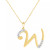 Diamond Fancy Initial 18" Pendant Necklace (1/10 ct. t.w.) in 14k Gold-Plated Sterling Silver