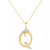 Diamond Fancy Initial 18" Pendant Necklace (1/10 ct. t.w.) in 14k Gold-Plated Sterling Silver