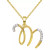 Diamond Fancy Initial 18" Pendant Necklace (1/10 ct. t.w.) in 14k Gold-Plated Sterling Silver