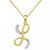 Diamond Fancy Initial 18" Pendant Necklace (1/10 ct. t.w.) in 14k Gold-Plated Sterling Silver