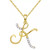Diamond Fancy Initial 18" Pendant Necklace (1/10 ct. t.w.) in 14k Gold-Plated Sterling Silver