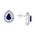 EFFY® Sapphire (1-3/8 ct. t.w.) & Diamond (5/8 ct. t.w.) Halo Stud Earrings in 14k White Gold