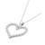 Lab-Created Diamond Open Heart 18" Pendant Necklace (1/2 ct. t.w.) in Sterling Silver