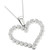 Lab-Created Diamond Open Heart 18" Pendant Necklace (1/2 ct. t.w.) in Sterling Silver