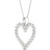 Lab-Created Diamond Open Heart 18" Pendant Necklace (1/2 ct. t.w.) in Sterling Silver