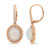 Oval-Cut Blue-Hued Opal (5-1/2 ct. t.w.) and Diamond (1/4 ct. t.w.) Halo Earrings in 14k Rose Gold