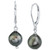 Cultured Black Tahitian Baroque Pearl (8mm) Drop Earrings in Sterling Silver