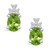 Peridot (2-3/4 ct. t.w.) and Diamond (1/5 ct. t.w.) Stud Earrings in 14K White Gold