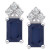 Sapphire (1-3/8 ct. t.w.) & Diamond (1/8 ct. t.w.) Crown Stud Earrings in 14k Gold or 14k White Gold
