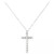 Diamond Beaded Cross 18" Pendant Necklace in 10k Gold