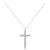 Diamond Beaded Cross 18" Pendant Necklace in 10k Gold