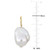 Cultured Freshwater Baroque Pearl (14-1/2 - 15mm) Leverback Drop Earrings in 14k Gold
