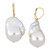 Cultured Freshwater Baroque Pearl (14-1/2 - 15mm) Leverback Drop Earrings in 14k Gold