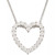 Cubic Zirconia Heart Pendant Necklace in Sterling Silver