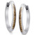 Sterling Silver Earrings, Champagne Diamond Baguette Hoop Earrings (1/4 ct. t.w.)