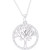 Cubic Zirconia Tree Pendant Necklace in Sterling Silver & 14k Gold-Plate, 16" + 2" extender (Also in Sterling Silver)