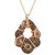 Chocolatier® Chocolate Diamond & Vanilla Diamond Abstract Curvy 18" Pendant Necklace (2-7/8 ct. t.w.) in 14k Rose Gold