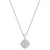 Diamond Flower Cluster 18" Pendant Necklace (1/2 ct. t.w.) in Sterling Silver, Created for Macy's