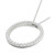 Lab-Created Diamond Circle Pendant Necklace (1/2 ct. t.w.) in Sterling Silver, 16" + 2" extender