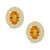 Citrine (1-5/8 ct. t.w.) and Diamond (1/2 ct. t.w.) Halo Stud Earrings in 14K Yellow Gold