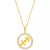 Cubic Zirconia Zodiac Halo 18" Pendant Necklace in 18k Gold-Plated Sterling Silver, Created for Macy's